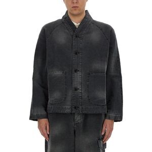 YMC Men's Kimono Denim Jacket Men BLACK Outerwear